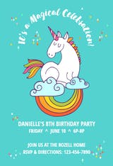 Unicorn Magic - Invitación de Cumpleaños